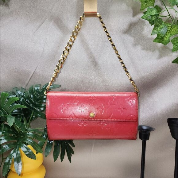 Louis Vuitton Vernis Sarah Wallet Authentic Gorgeous W/ Conversion Chain - Picture 5 of 17